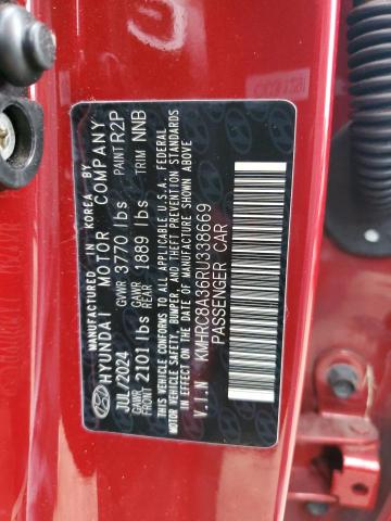 2024 HYUNDAI VENUE SEL KMHRC8A36RU338669