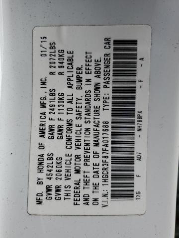 2015 HONDA ACCORD EXL 1HGCR3F87FA017688