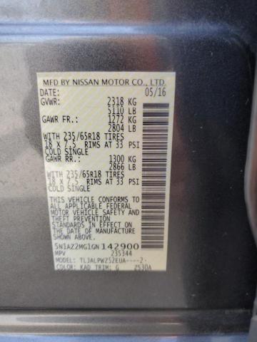 2016 NISSAN MURANO S 5N1AZ2MG1GN142900