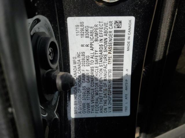 2020 HONDA CIVIC LX 2HGFC2F60LH516790