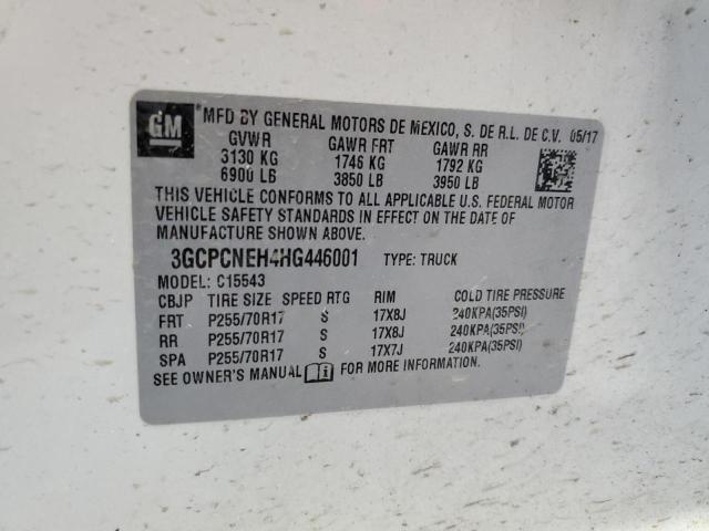 2017 CHEVROLET SILVERADO 3GCPCNEH4HG446001