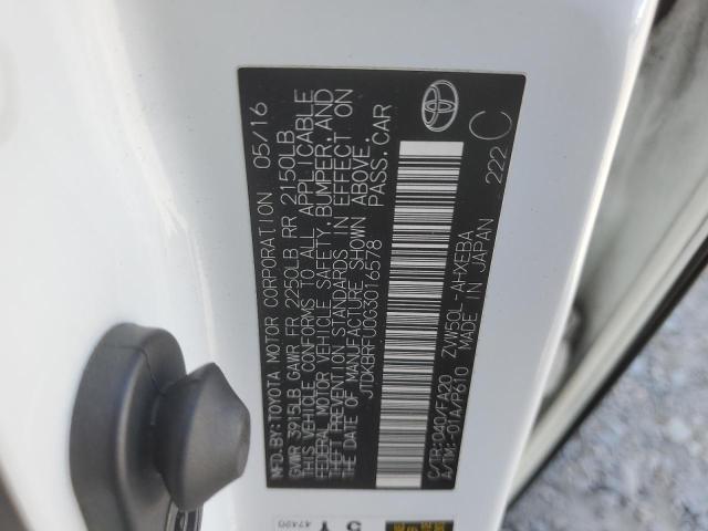 2016 TOYOTA PRIUS - JTDKBRFU0G3016578