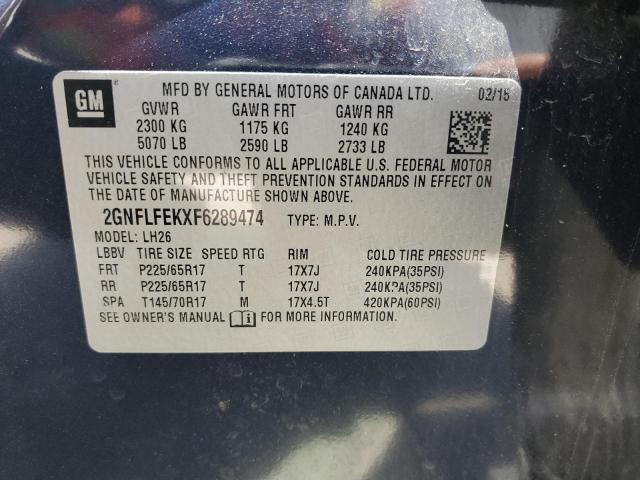 2015 CHEVROLET EQUINOX LT - 2GNFLFEKXF6289474