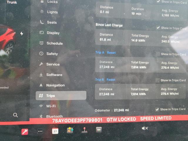 2023 TESLA MODEL Y - 7SAYGDEE3PF799801