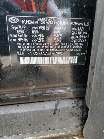 2020 HYUNDAI SANTA FE L 5NMS53AA3LH179920