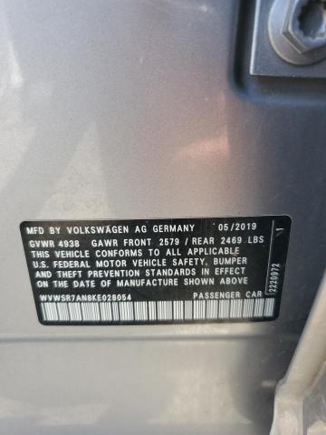 2019 VOLKSWAGEN ARTEON SEL - WVWSR7AN8KE028054