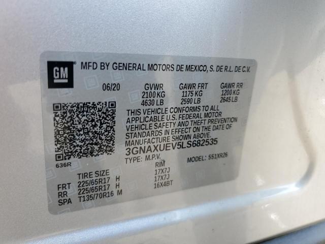 2020 CHEVROLET EQUINOX LT - 3GNAXUEV5LS682535