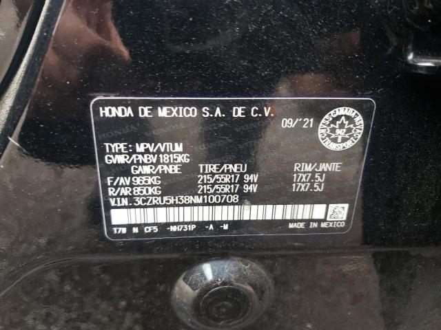 2022 HONDA HR-V LX 3CZRU5H38NM100708