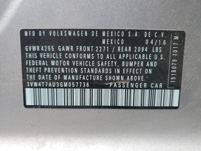2016 VOLKSWAGEN GTI S/SE 3VW4T7AU3GM057736
