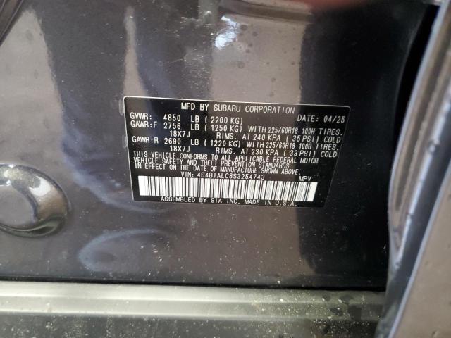 2025 SUBARU OUTBACK ON 4S4BTALC8S3254743