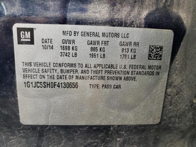 2015 CHEVROLET SONIC LT 1G1JC5SH0F4130656