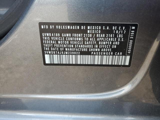 2018 VOLKSWAGEN JETTA SE 3VWDB7AJ9JM239022