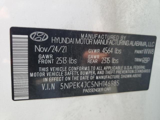 2022 HYUNDAI SONATA N L 5NPEK4JC5NH146985