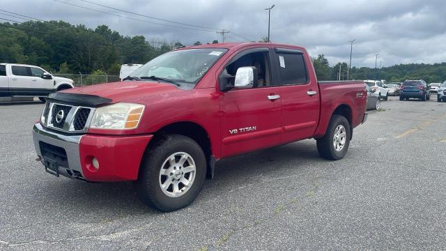 NISSAN TITAN XE 2005 red crew pic gas 1N6AA07B35N537476 photo #3