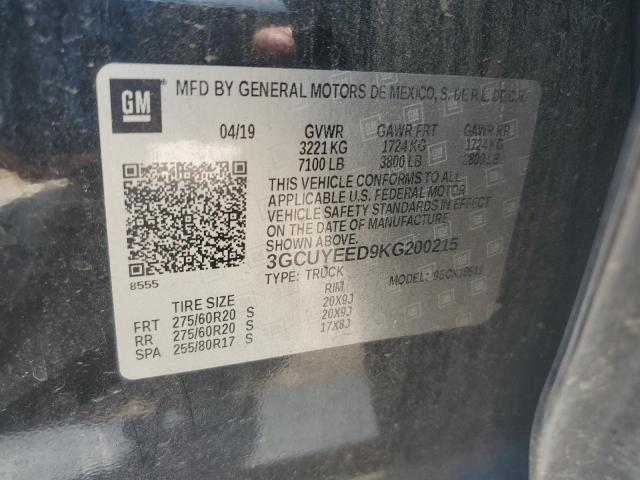 2019 CHEVROLET SILVERADO - 3GCUYEED9KG200215