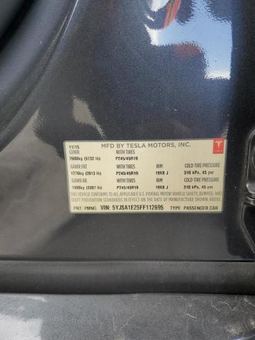 2015 TESLA MODEL S 5YJSA1E25FF112695
