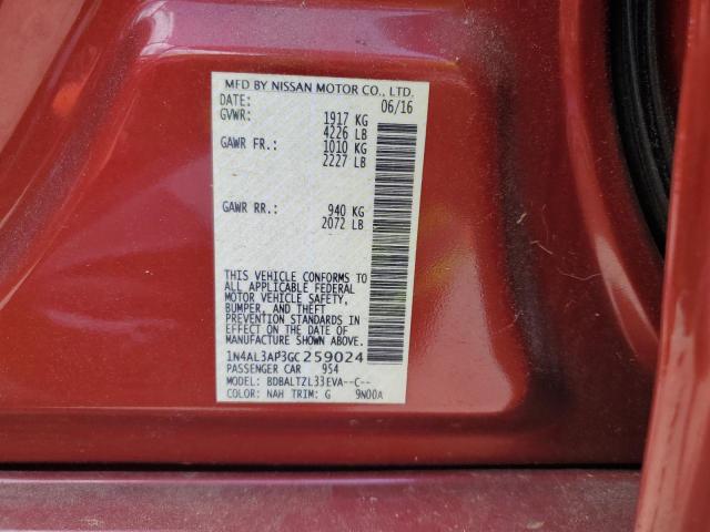 2016 NISSAN ALTIMA 2.5 - 1N4AL3AP3GC259024