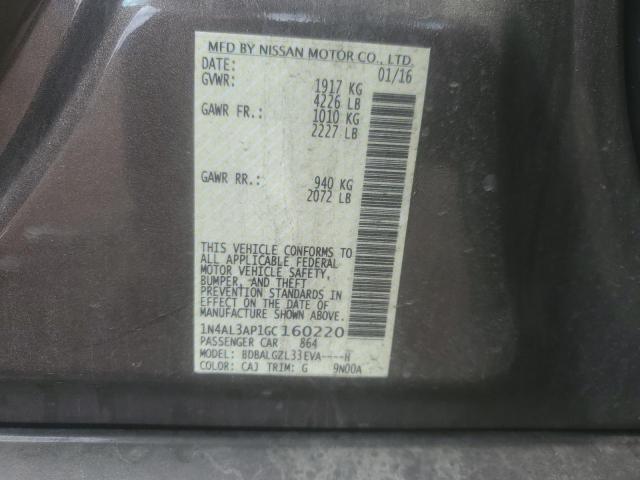 2016 NISSAN ALTIMA 2.5 - 1N4AL3AP1GC160220