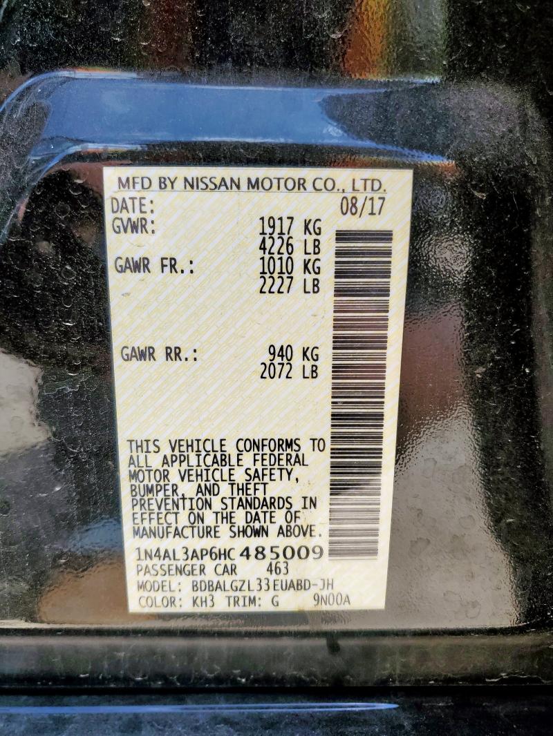 2017 NISSAN ALTIMA 2.5 - 1N4AL3AP6HC485009