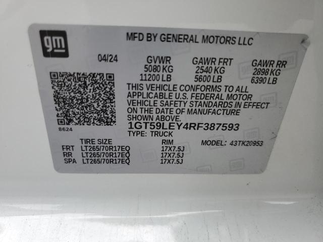 2024 GMC SIERRA K25 - 1GT59LEY4RF387593