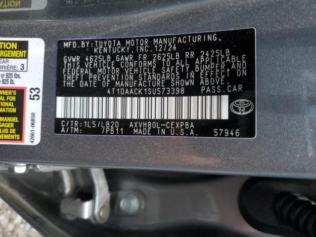 2025 TOYOTA CAMRY 4T1DAACK1SU573398