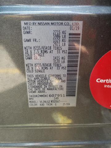 2019 NISSAN PATHFINDER - 5N1DR2MM0KC607951