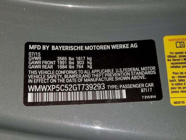 2016 MINI COOPER - WMWXP5C52GT739293