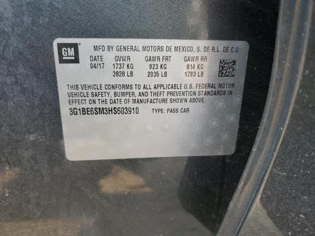 2017 CHEVROLET CRUZE LT - 3G1BE6SM3HS603910