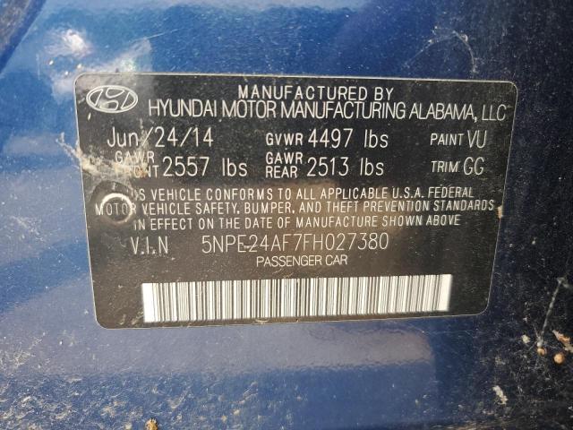 2015 HYUNDAI SONATA SE 5NPE24AF7FH027380