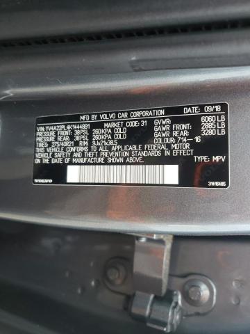 2019 VOLVO XC90 T6 IN YV4A22PL4K1444891
