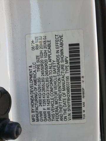 2021 HONDA PASSPORT S 5FNYF8H2XMB033195