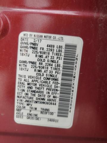 2017 NISSAN ROGUE S - JN8AT2MTXHW393644
