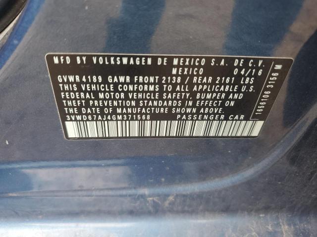 2016 VOLKSWAGEN JETTA SE - 3VWD67AJ4GM371568