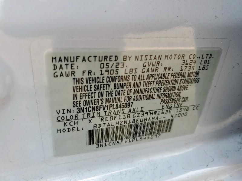 2023 NISSAN VERSA SR 3N1CN8FV1PL845097