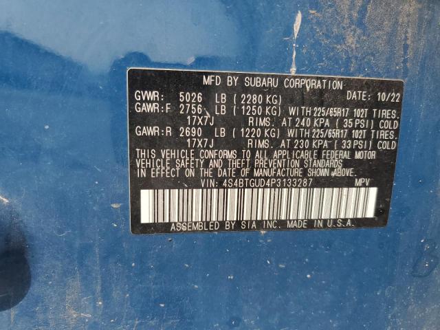 2023 SUBARU OUTBACK WI 4S4BTGUD4P3133287