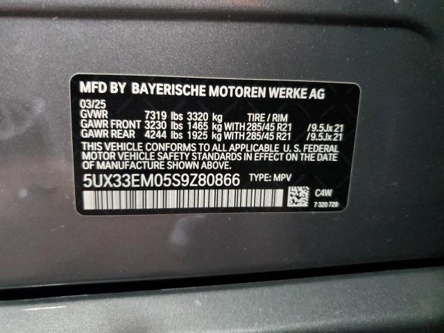 2025 BMW X7 M60I 5UX33EM05S9Z80866