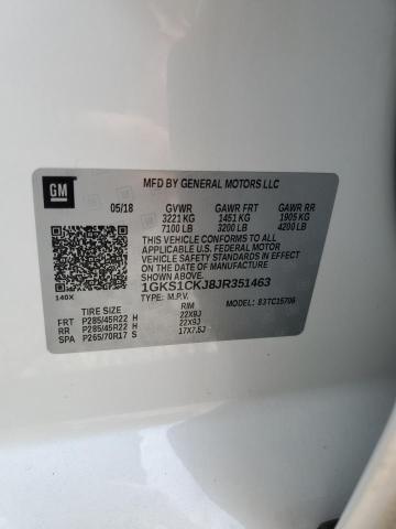 2018 GMC YUKON DENA - 1GKS1CKJ8JR351463