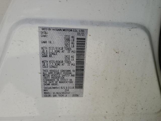 2015 NISSAN PATHFINDER - 5N1AR2MM9FC653318
