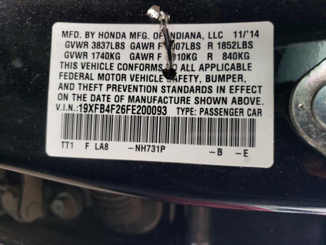2015 HONDA CIVIC 19XFB4F26FE200093