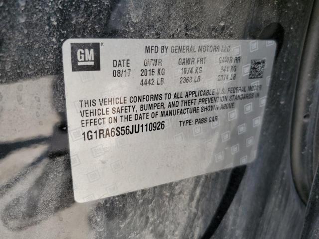 2018 CHEVROLET VOLT LT 1G1RA6S56JU110926