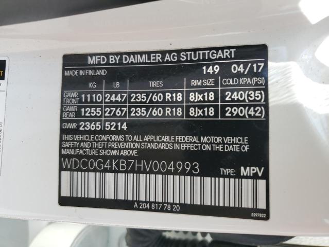 2017 MERCEDES-BENZ GLC 300 4M WDC0G4KB7HV004993