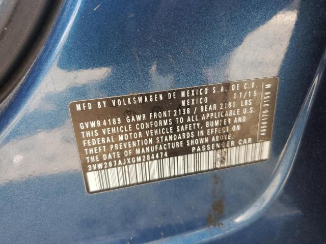 2016 VOLKSWAGEN JETTA S - 3VW267AJXGM284474