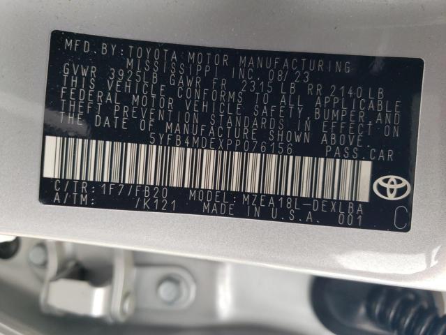 2023 TOYOTA COROLLA LE - 5YFB4MDEXPP076156