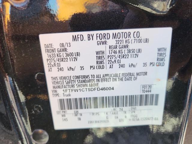 2013 FORD F150 SUPER - 1FTFW1CT5DFD46004