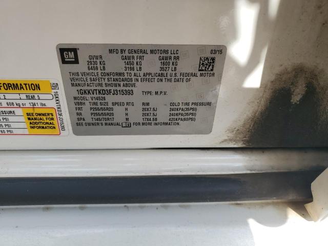 2015 GMC ACADIA DEN 1GKKVTKD3FJ315393