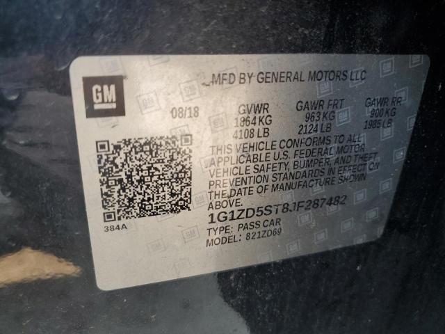 2018 CHEVROLET MALIBU LT - 1G1ZD5ST8JF287482