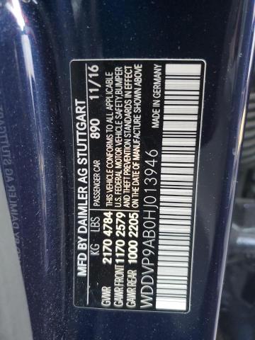 2017 MERCEDES-BENZ B 250E WDDVP9AB0HJ013946