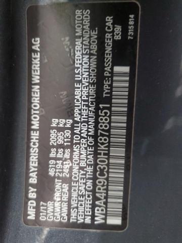 2017 BMW 430XI WBA4R9C30HK878851