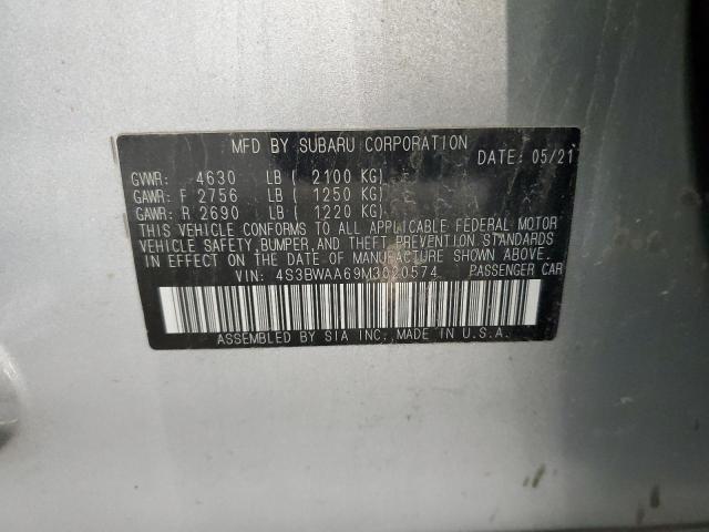 2021 SUBARU LEGACY 4S3BWAA69M3020574