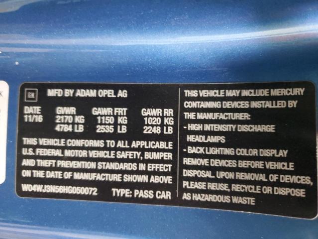 2017 BUICK CASCADA SP W04WJ3N56HG050072